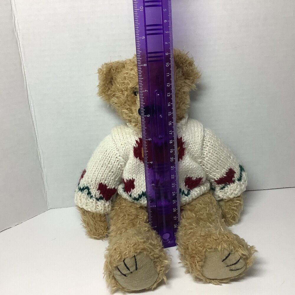Ty Attic Treasures Collection 1998 "Heartly" With Sweater & Tag 12" Bear - Picture 6 of 7